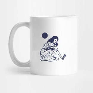 Woman Picking Flowers Mug